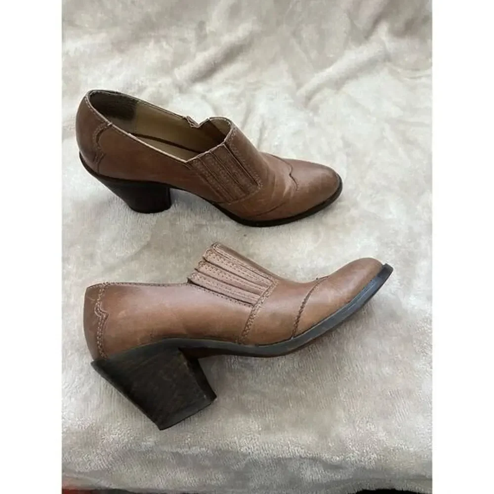 Levity Daisy Mae Leather Mules Western Style Brown Size 6 Women’s - Picture 5 of 6